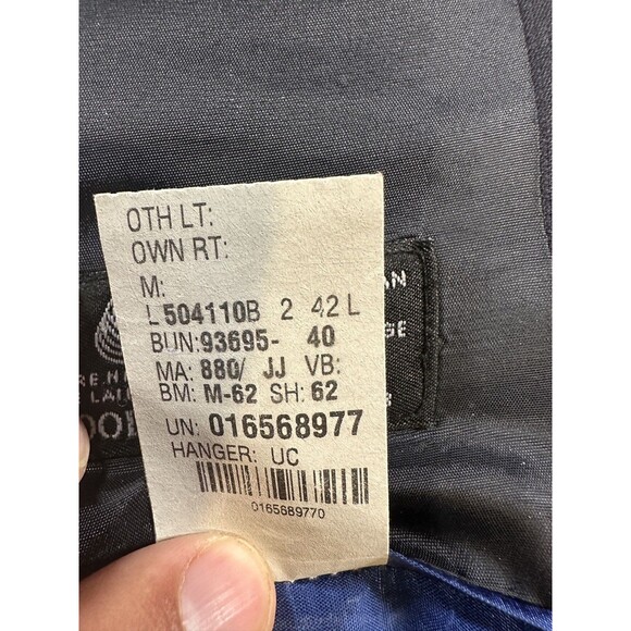 Polo University Club Ralph Lauren Mens 42L Blue Pinstripes Three Button Vintage - Picture 5 of 16